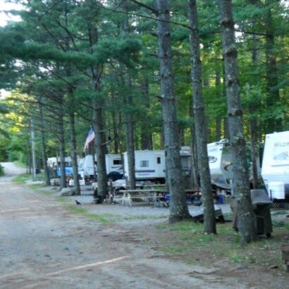 Screen shot from Wabanaki Campground's website shows campsites at the Ossipee Lake property.