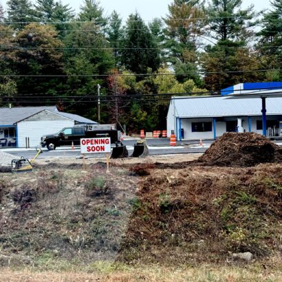 Construction is proceeding at the Effingham gas station but the the town says it has no plan to determine whether Planning Board conditions are being met. Contributed Photo